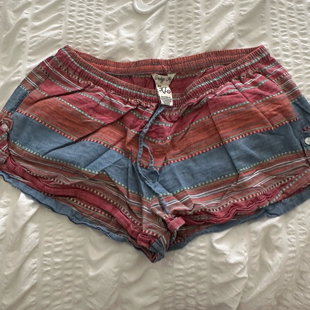Indigo Rein High Waist Red and Blue Shorts